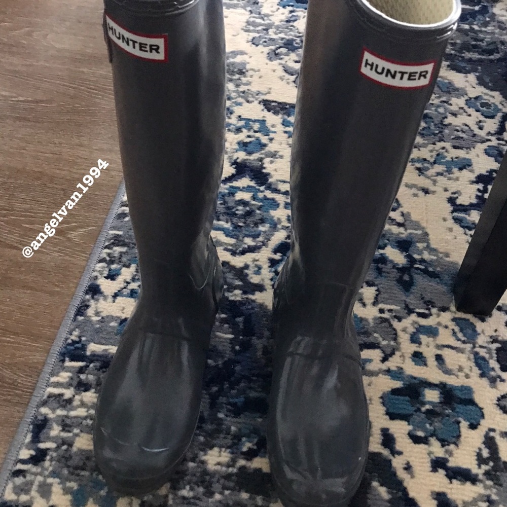 Hunter tall boots. Original Gloss Gray. Reposh